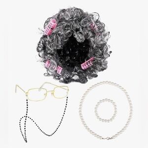 Halloween 100Th Day Of School Old Lady Accessory Dress Up Kit 19PC OS New In Bag